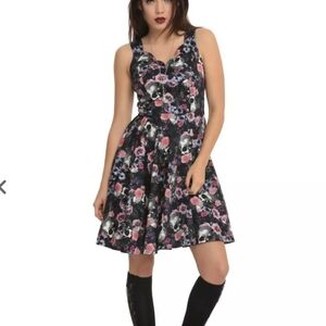Hell Bunny Floral Skull Dress SZ.XS